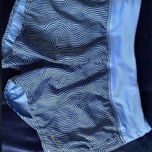 Blue and black striped Nike shorts